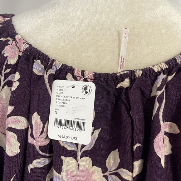 Free People Floral V-Neck Women's dress size S NWT - Picture 5 of 5